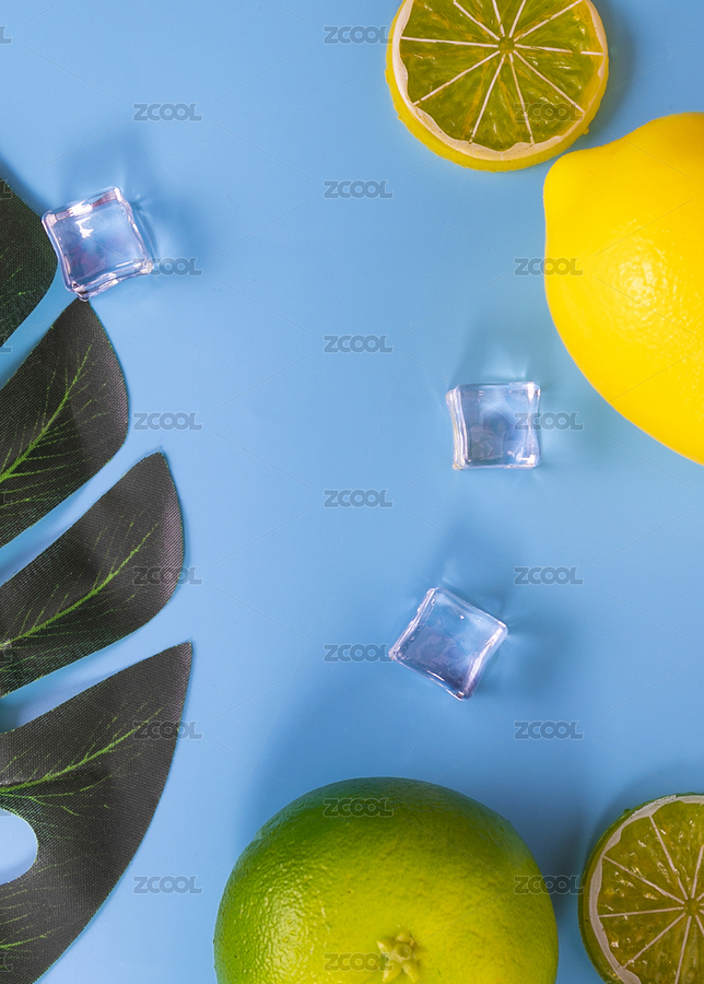 夏日清涼冰塊水果消暑概念圖（主預覽-6525897） - 未分類 - 站酷設計師西木叔叔原創(chuàng)素材 - 站酷ZCOOL