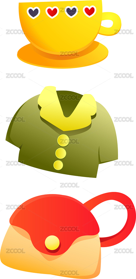 簡(jiǎn)筆畫(huà)插圖日常衣服杯子包包（主預(yù)覽-3913589） - 未分類 - 站酷設(shè)計(jì)師八一三三原創(chuàng)素材 - 站酷ZCOOL