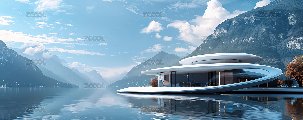 高端山居度假別墅酒店建筑外觀（主預(yù)覽-7631667） - 未分類 - 站酷設(shè)計師AIGC哲宸視覺原創(chuàng)素材 - 站酷ZCOOL