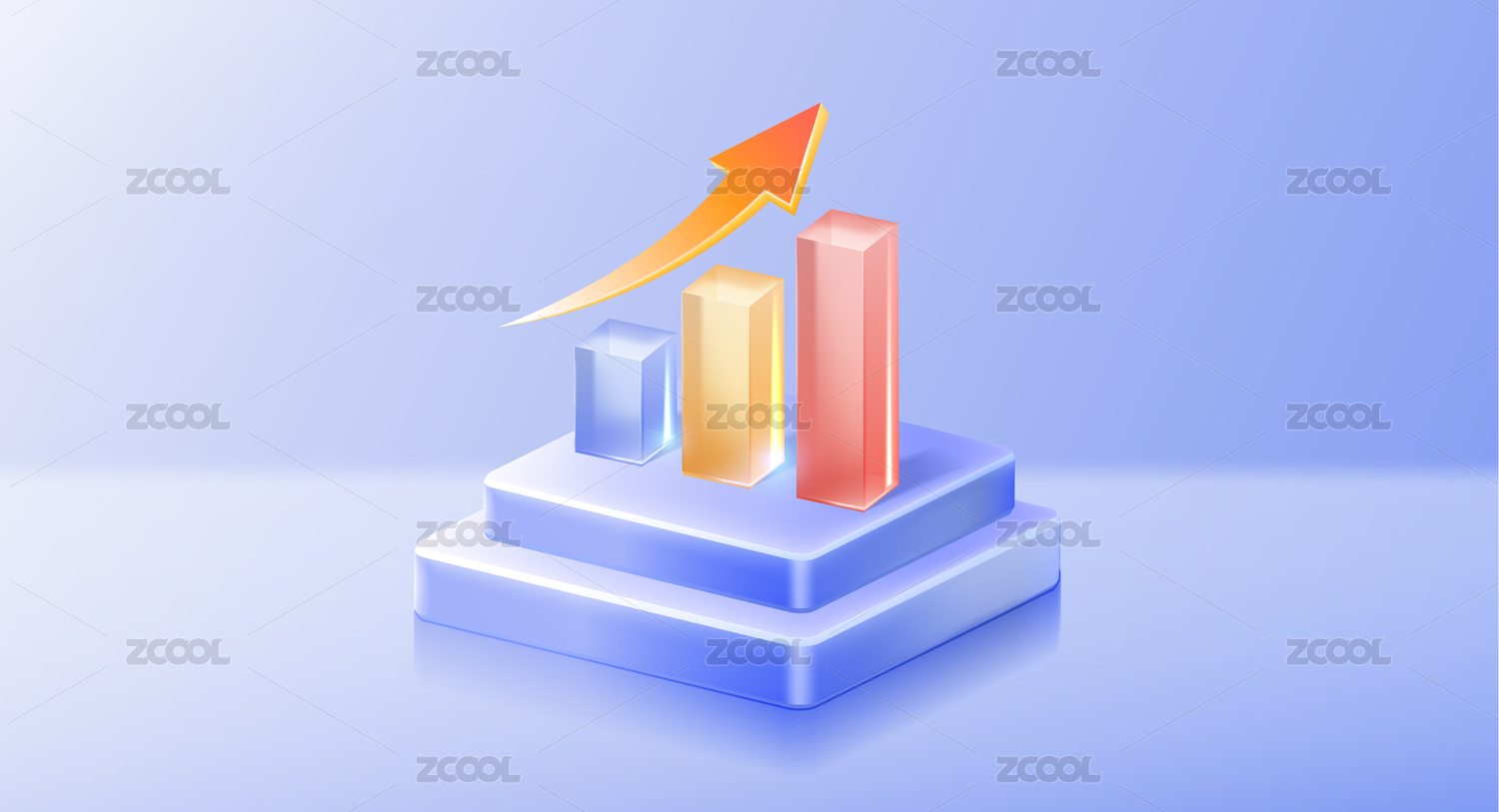 彩色柱状图信息图表