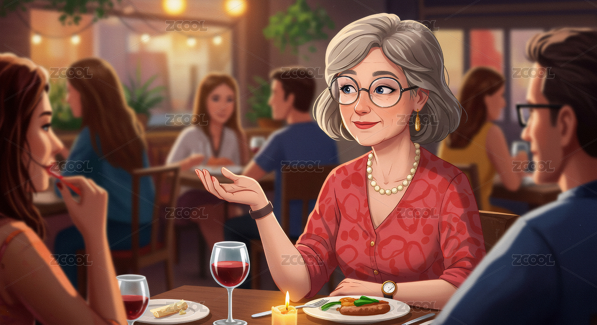 老年人參加聚餐插畫(huà)（主預(yù)覽-9384472） - 未分類(lèi) - 站酷設(shè)計(jì)師TINA素材庫(kù)原創(chuàng)素材 - 站酷ZCOOL