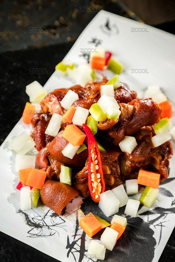 白色瓷盤里的醬豬蹄與四川泡菜（主預(yù)覽-9082342） - 未分類 - 站酷設(shè)計師濤麟攝影原創(chuàng)素材 - 站酷ZCOOL