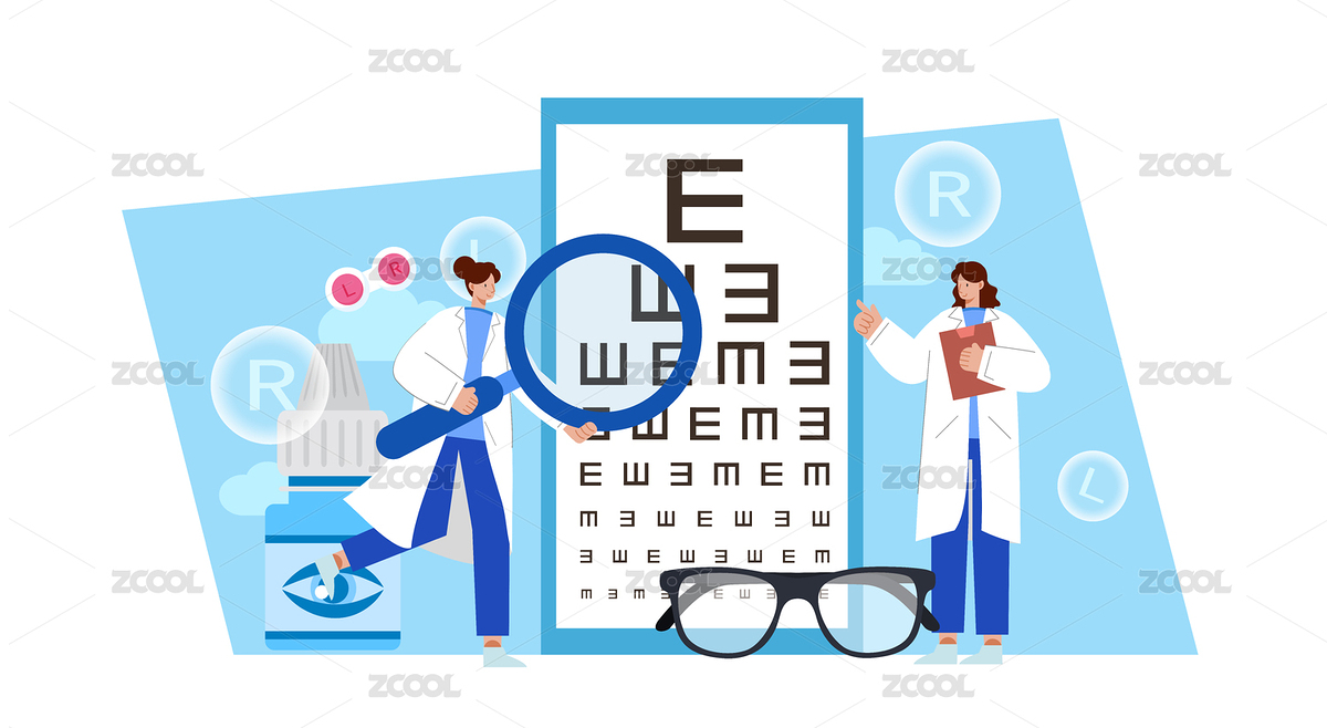 世界愛眼日眼睛視力健康矢量插畫（主預覽-7102303） - 未分類 - 站酷設計師Anniebugu原創(chuàng)素材 - 站酷ZCOOL