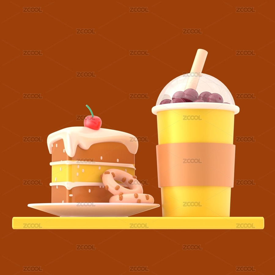 3D美食素材（主預覽-252359） - 未分類 - 站酷設計師Just先生原創(chuàng)素材 - 站酷ZCOOL