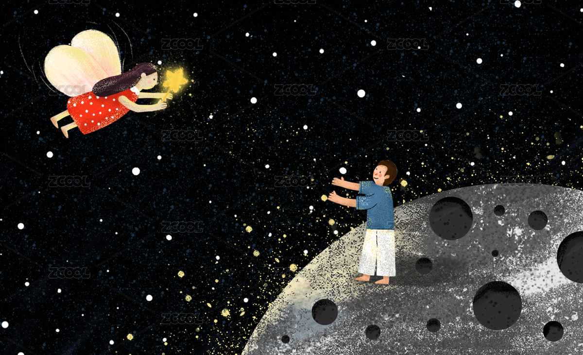 星辰大海有你陪伴（主预览-5879997） - 未分类 - 站酷设计师伴月ban原创素材 - 站酷ZCOOL