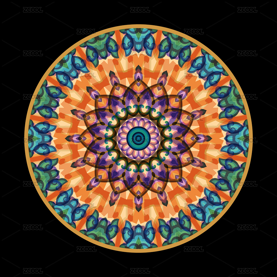 圆形传统的艺术花纹图案（主预览-5585547） - 未分类 - 站酷设计师风舍原创素材 - 站酷ZCOOL