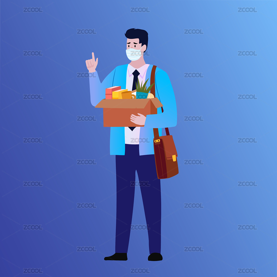 疫情下被迫下崗失業(yè)的年輕人（主預覽-4147468） - 未分類 - 站酷設計師果粒Life原創(chuàng)素材 - 站酷ZCOOL