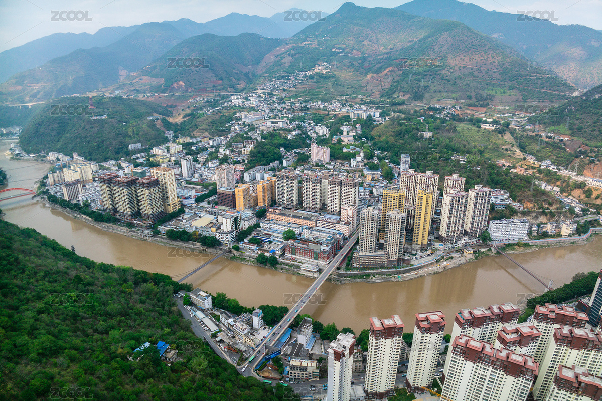 云南怒江傈僳族自治州瀘水市城市航拍景觀（主預覽-9660568） - 未分類 - 站酷設計師陳小羊Timeline原創(chuàng)素材 - 站酷ZCOOL