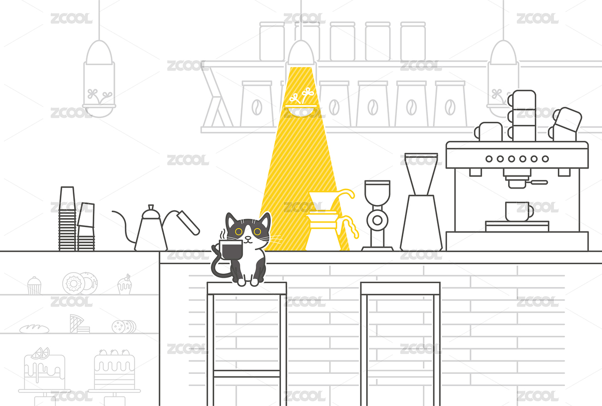 白天的咖啡館吧臺（主預(yù)覽-2356248） - 未分類 - 站酷設(shè)計師高改改Vania原創(chuàng)素材 - 站酷ZCOOL