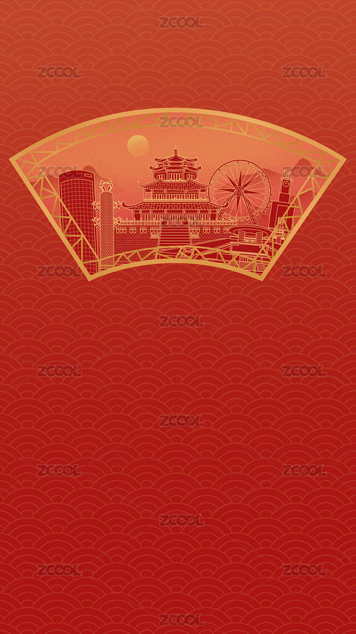 中國泉州中國風(fēng)新年中秋扇形古典窗戶城市（主預(yù)覽-12392165） - 未分類 - 站酷設(shè)計師果粒Life原創(chuàng)素材 - 站酷ZCOOL