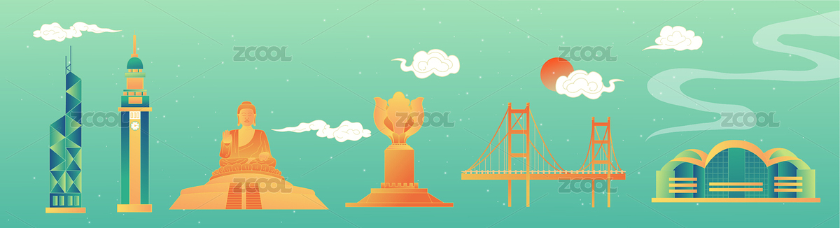 香港周年慶中國(guó)風(fēng)復(fù)古打卡地標(biāo)旅游建筑群（主預(yù)覽-1678474） - 未分類(lèi) - 站酷設(shè)計(jì)師果粒Life原創(chuàng)素材 - 站酷ZCOOL