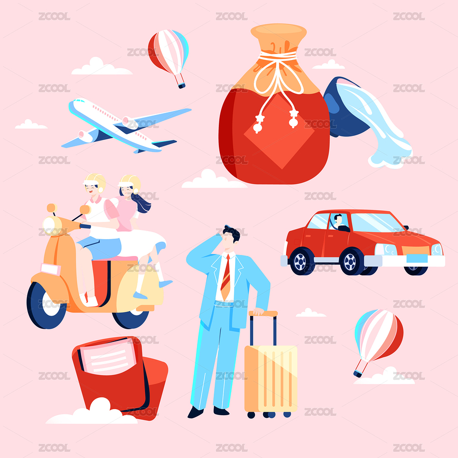 出行方式矢量插畫（主預(yù)覽-2330775） - 未分類 - 站酷設(shè)計師keeein原創(chuàng)素材 - 站酷ZCOOL