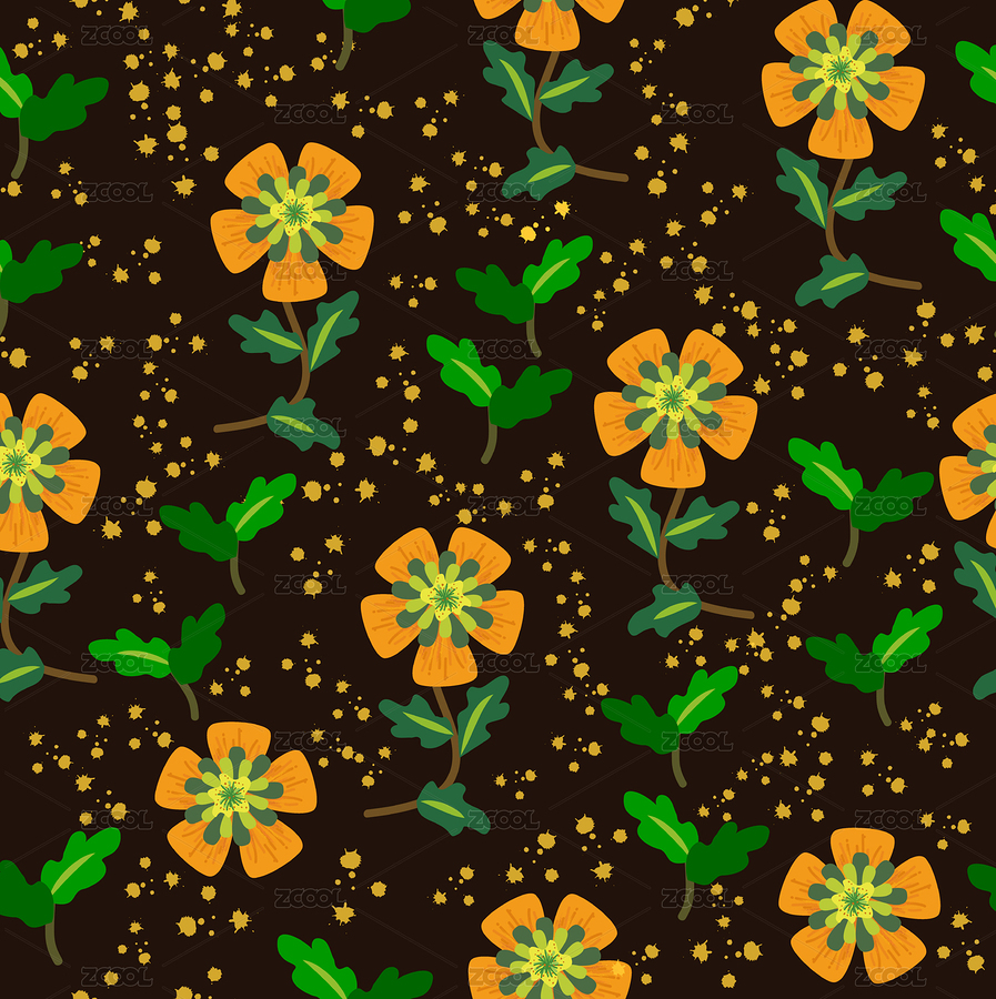 花朵四方连续图（主预览-5435946） - 未分类 - 站酷设计师Dorisliang2原创素材 - 站酷ZCOOL