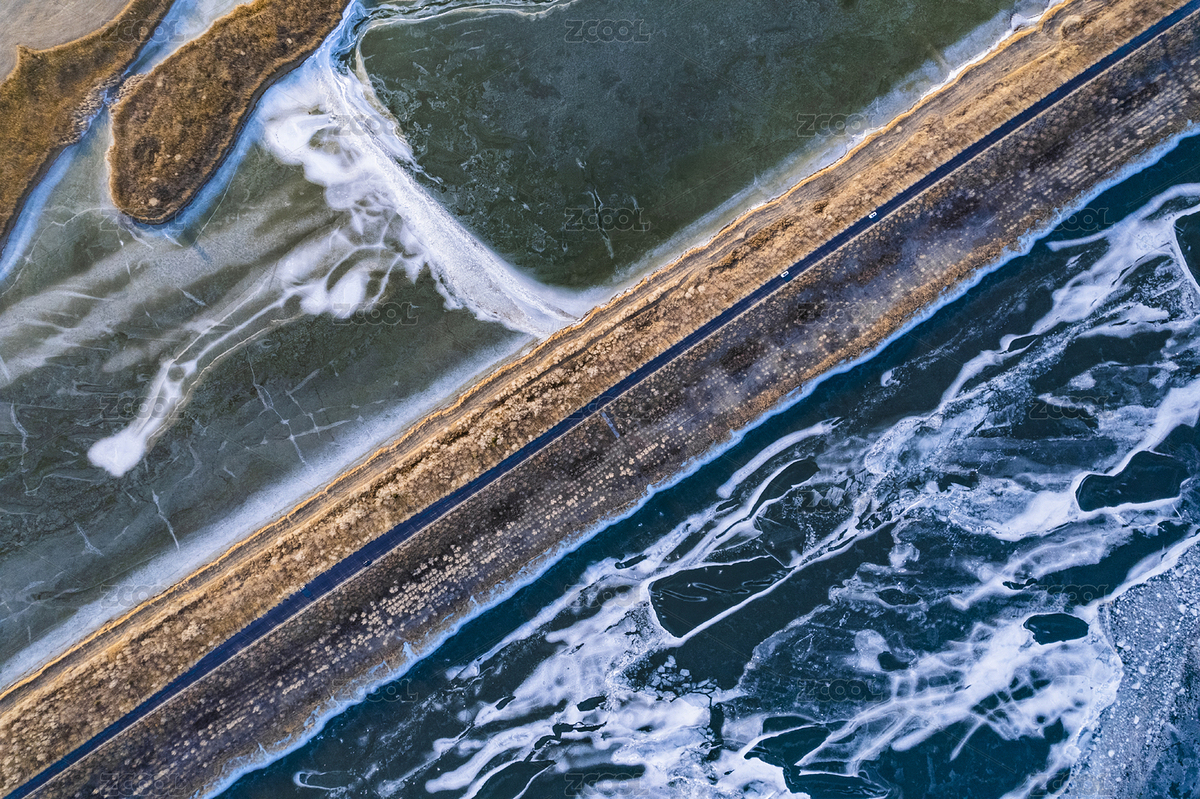 冬季河堤岸上的公路航拍（主預(yù)覽-377655） - 未分類 - 站酷設(shè)計師西木叔叔原創(chuàng)素材 - 站酷ZCOOL