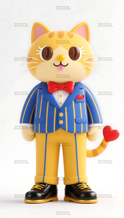 3D猫咪IP形象潮玩模型（主预览-10445564） - 未分类 - 站酷设计师旅途中的流浪者原创素材 - 站酷ZCOOL