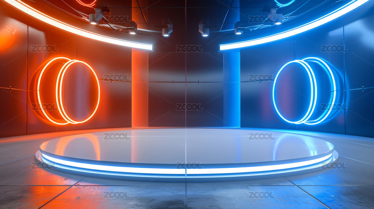未來科技風藍色展臺背景裝飾（主預覽-1215211） - 未分類 - 站酷設(shè)計師那就叫大桔子吧原創(chuàng)素材 - 站酷ZCOOL