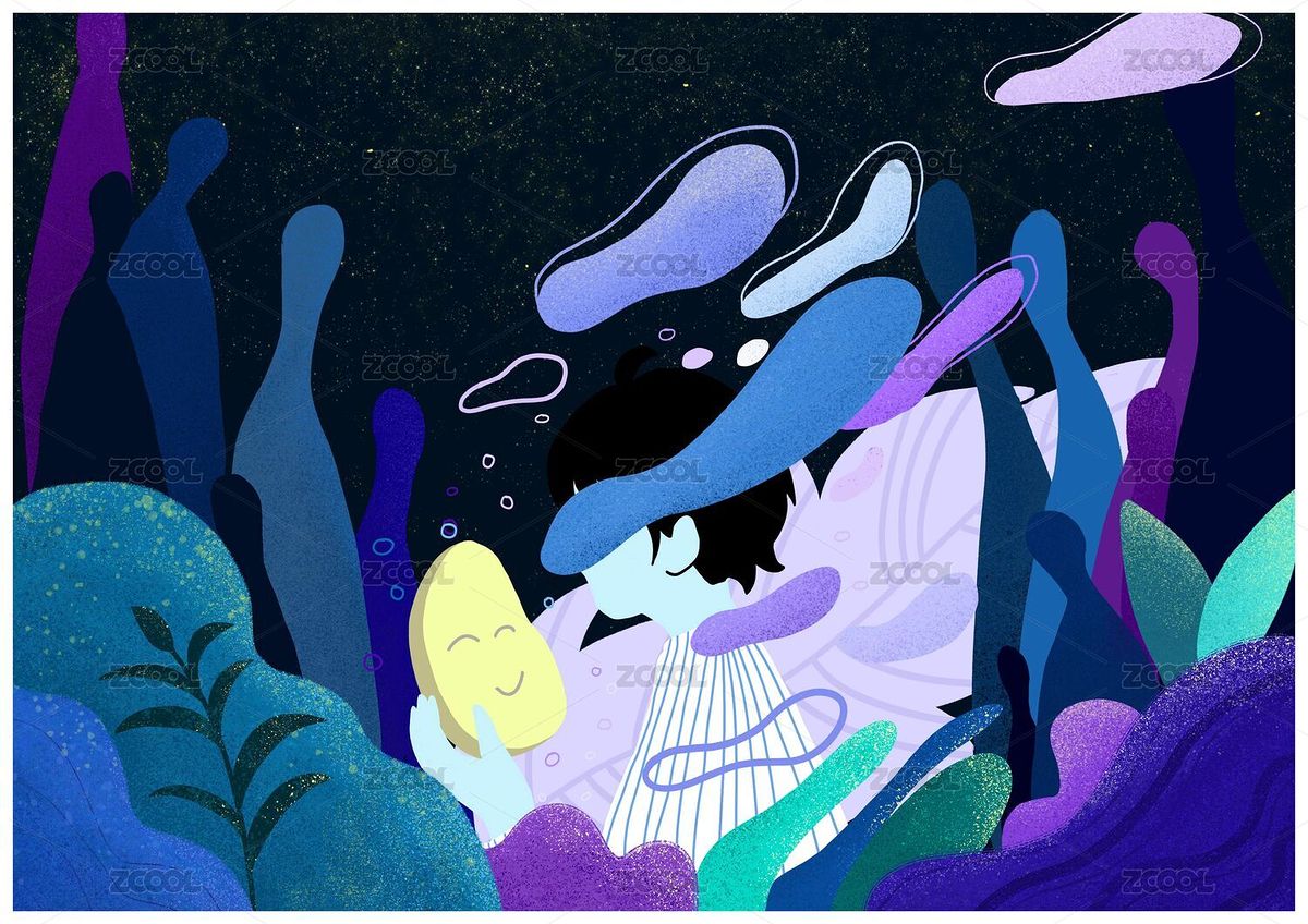 抑郁癥原創(chuàng)插畫設(shè)計（主預覽-2078038） - 未分類 - 站酷設(shè)計師橙小皮原創(chuàng)素材 - 站酷ZCOOL