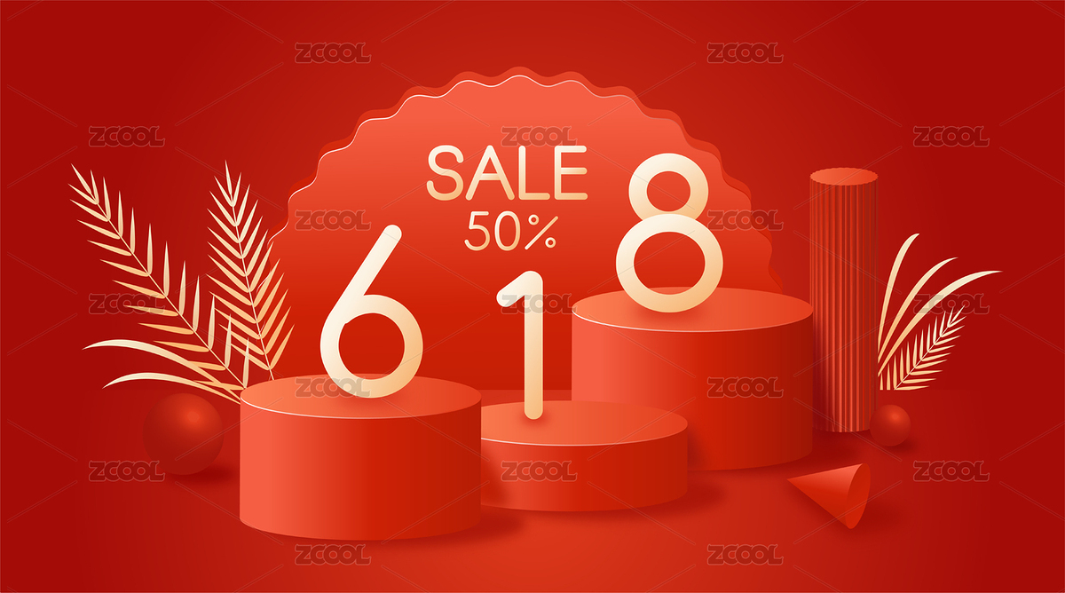 618雙十一雙十二電商購(gòu)物3D靜物展臺(tái)（主預(yù)覽-5636721） - 未分類(lèi) - 站酷設(shè)計(jì)師Fei先生原創(chuàng)素材 - 站酷ZCOOL