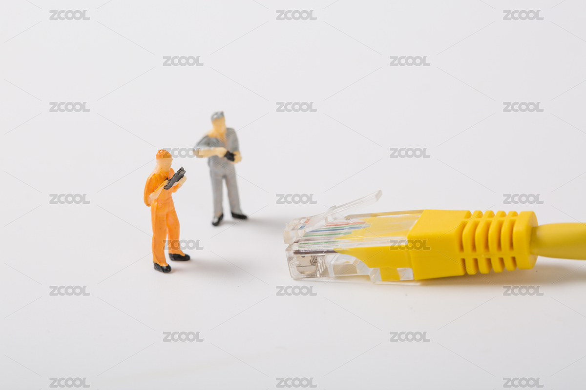 白色背景上的網(wǎng)線和小人（主預(yù)覽-7438969） - 未分類 - 站酷設(shè)計師AsGold原創(chuàng)素材 - 站酷ZCOOL