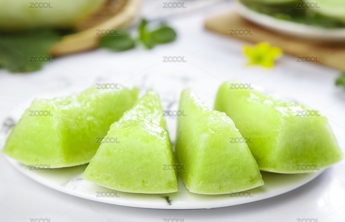 盤子里放著切塊的玉菇瓜（主預覽-1903199） - 未分類 - 站酷設計師PAOPAO攝影工作室原創(chuàng)素材 - 站酷ZCOOL