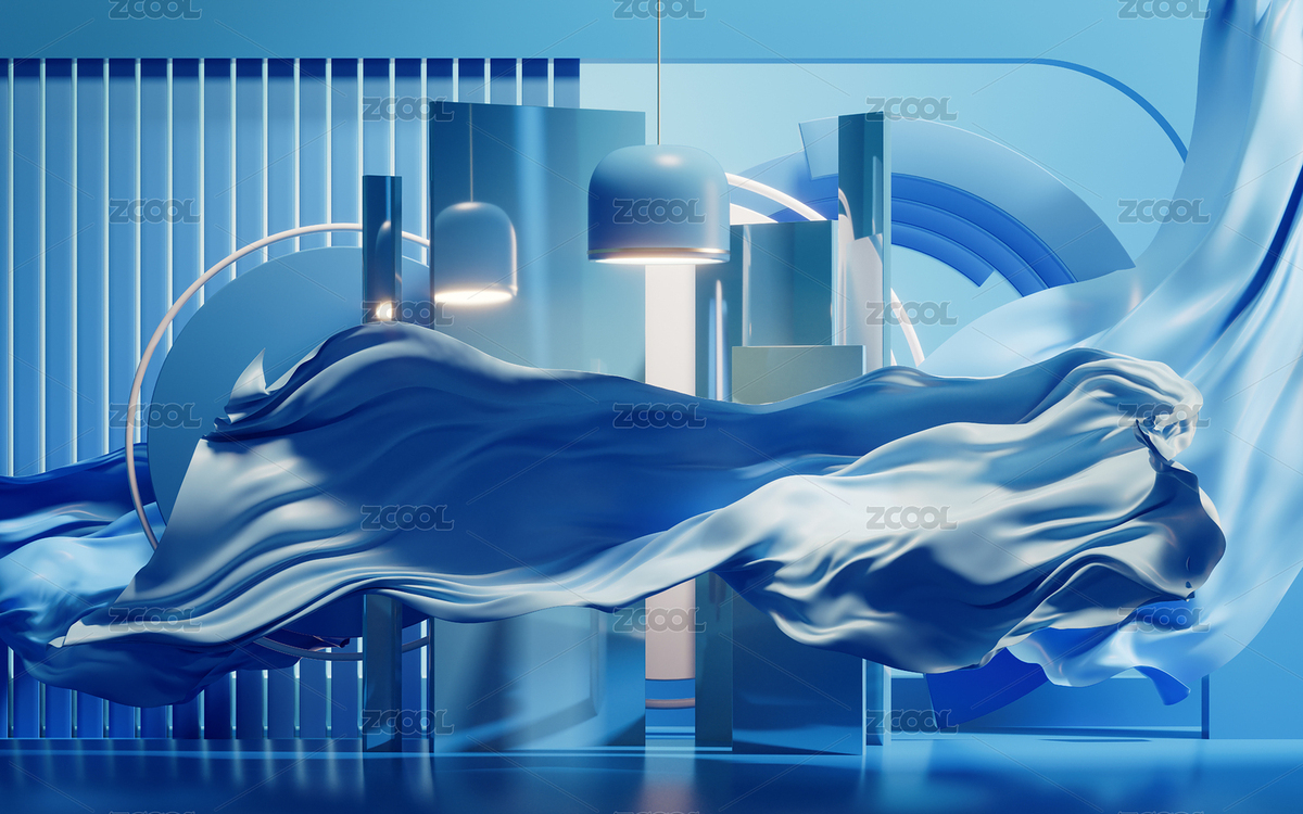 流動的布料與創(chuàng)意背景3D渲染（主預覽-8123070） - 未分類 - 站酷設計師VinkFan原創(chuàng)素材 - 站酷ZCOOL