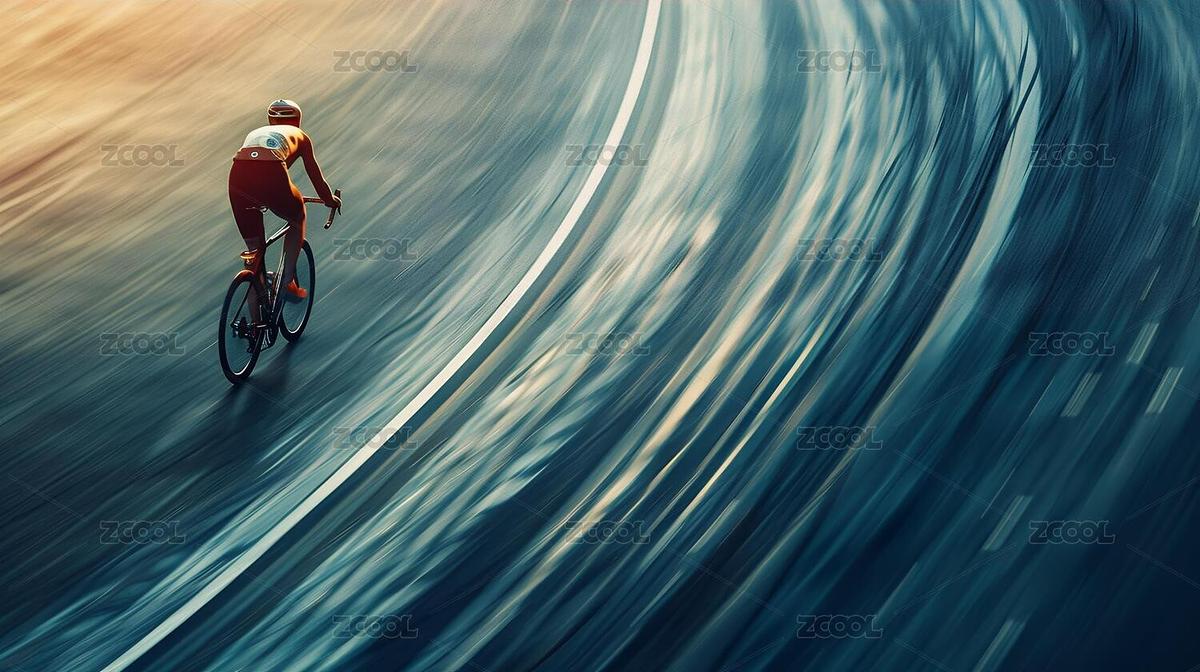 單車(chē)賽車(chē)運(yùn)動(dòng)員在曲折賽道上的高速奔馳（主預(yù)覽-3683837） - 未分類(lèi) - 站酷設(shè)計(jì)師吹魚(yú)的泡泡原創(chuàng)素材 - 站酷ZCOOL