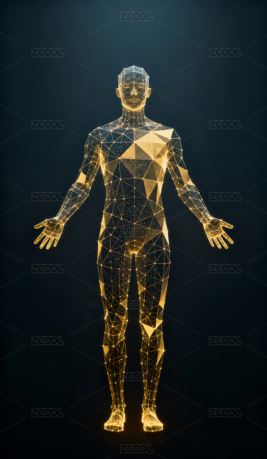 金色商務(wù)科技醫(yī)療全息人體結(jié)構(gòu)深色背景（主預(yù)覽-11649656） - 未分類 - 站酷設(shè)計(jì)師旅途中的流浪者原創(chuàng)素材 - 站酷ZCOOL