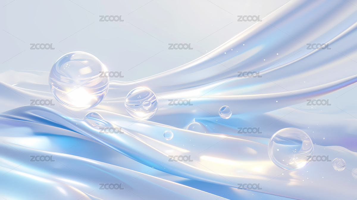 银色透明流体水珠唯美抽象背景三维插画（主预览-531264） - 未分类 - 站酷设计师灯火印象原创素材 - 站酷ZCOOL