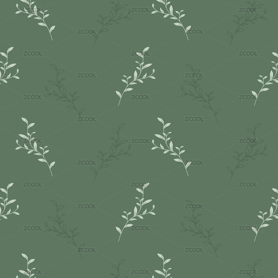 复古绿色植物无缝循环背景（主预览-8757998） - 未分类 - 站酷设计师D1223M0813原创素材 - 站酷ZCOOL