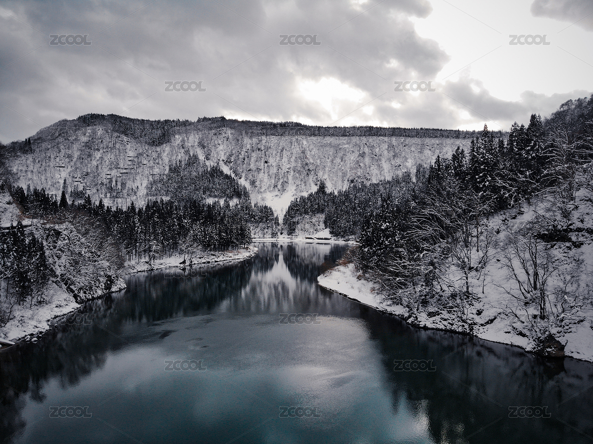 日本福島縣只見川的河流航拍景觀（主預覽-5981943） - 未分類 - 站酷設(shè)計師攝影師北川原創(chuàng)素材 - 站酷ZCOOL