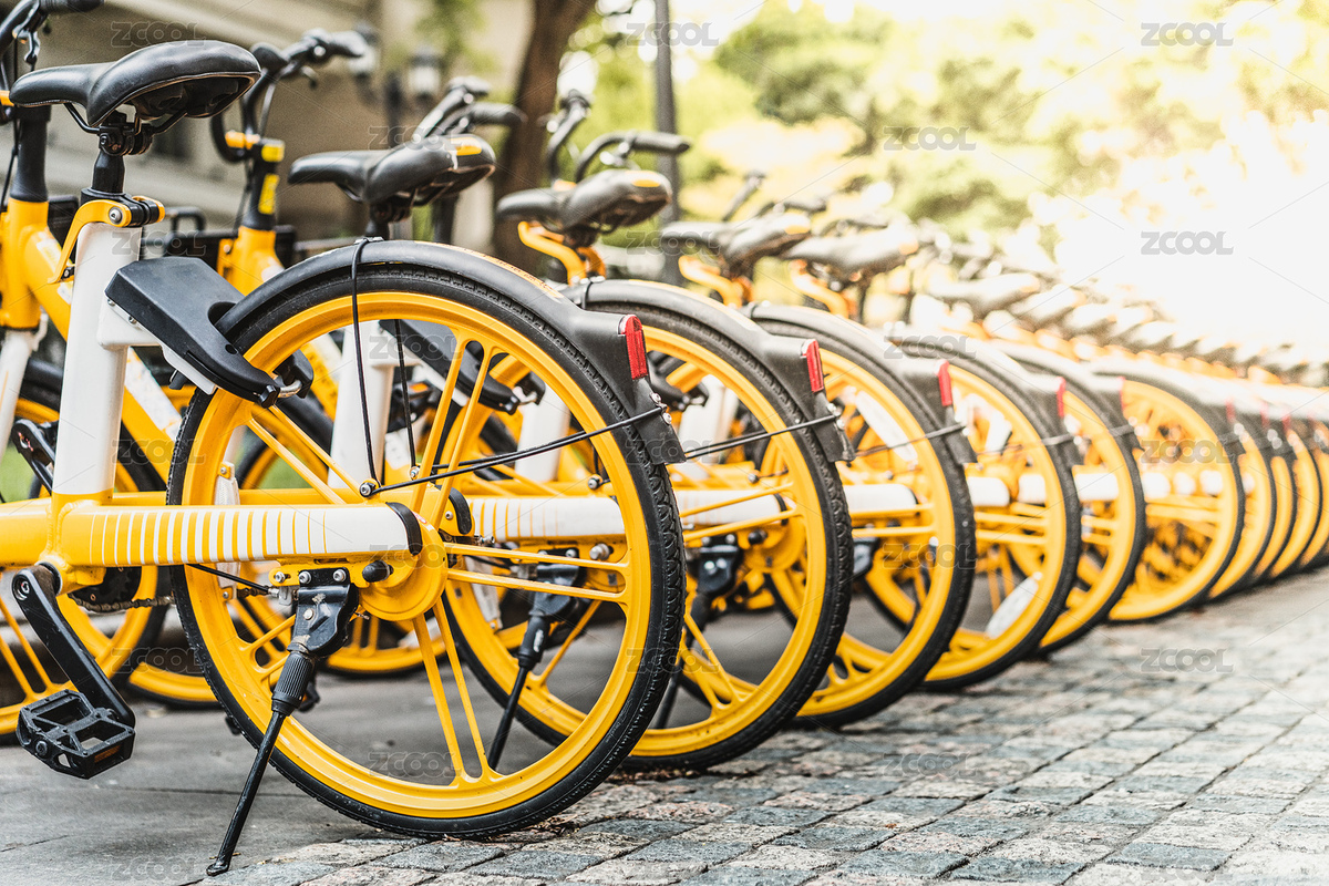 整齊停放在戶外的共享單車（主預(yù)覽-5696551） - 未分類 - 站酷設(shè)計(jì)師Anciens原創(chuàng)素材 - 站酷ZCOOL