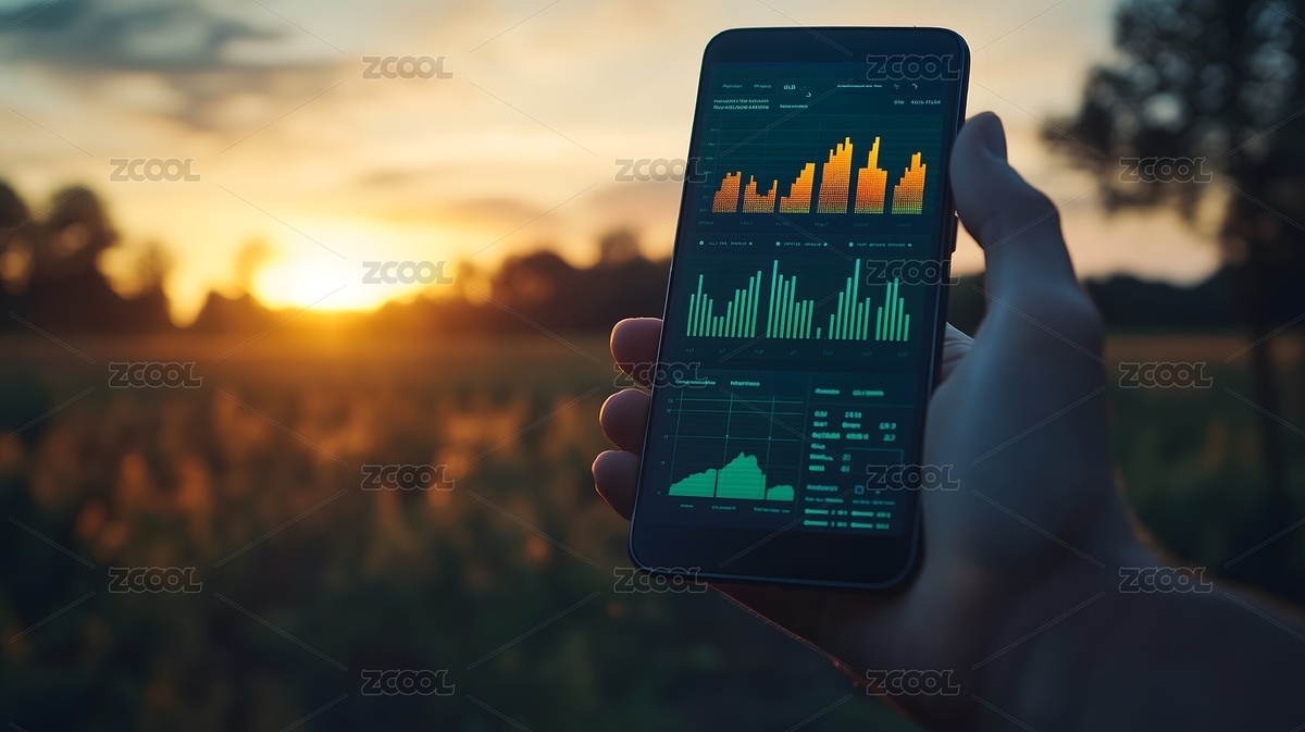 日落时分查看农业数据（主预览-9356649） - 未分类 - 站酷设计师一哥是大哥原创素材 - 站酷ZCOOL