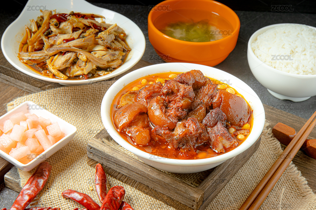 红烧猪肘肉套饭（主预览-9013767） - 未分类 - 站酷设计师梦林小丑原创素材 - 站酷ZCOOL
