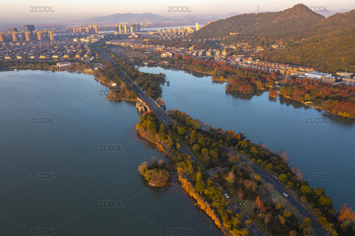 浙江省杭州市湘湖景區(qū)秋色晨曦航拍（主預(yù)覽-6026122） - 未分類(lèi) - 站酷設(shè)計(jì)師zhl430430原創(chuàng)素材 - 站酷ZCOOL