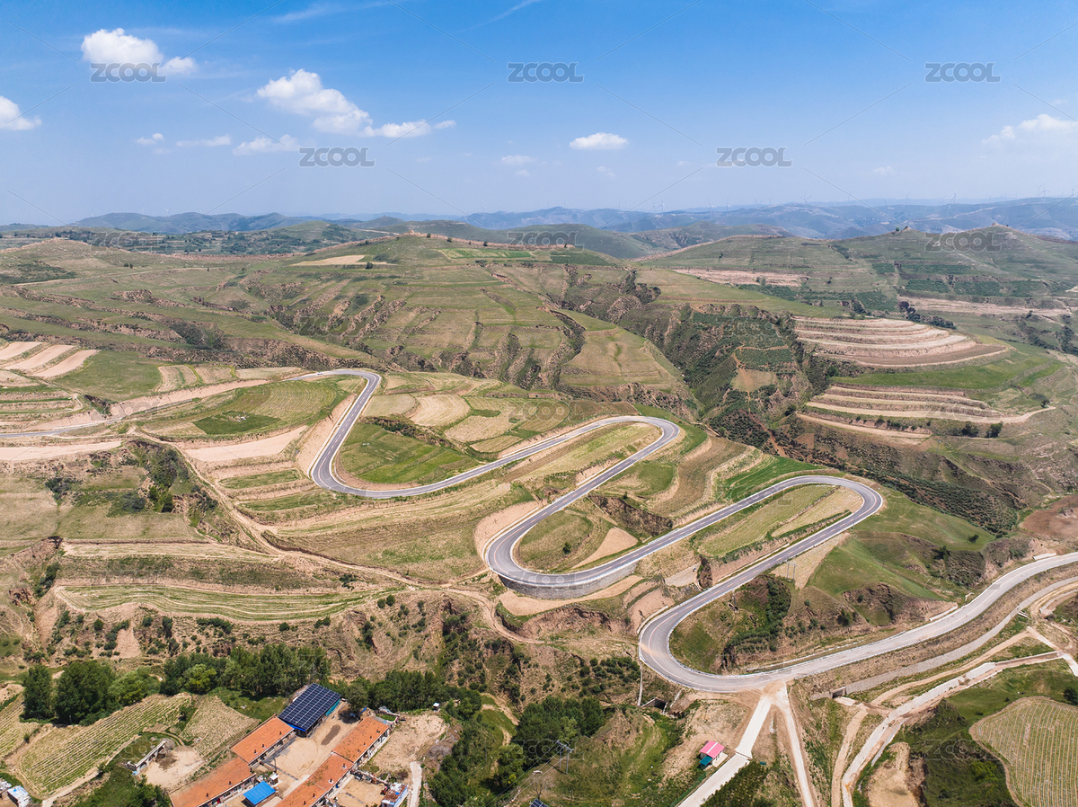 航拍山西神池野豬口古長(zhǎng)城長(zhǎng)城一號(hào)公路風(fēng)光（主預(yù)覽-7532715） - 未分類 - 站酷設(shè)計(jì)師赤橙伽楠原創(chuàng)素材 - 站酷ZCOOL