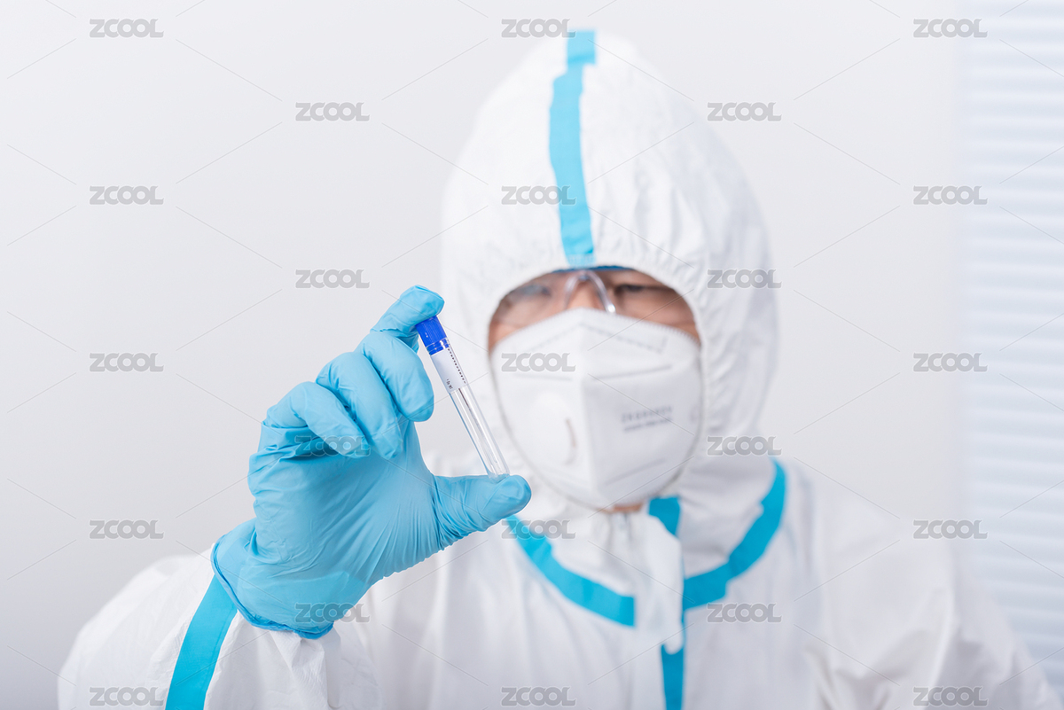 身著防護服的醫(yī)務(wù)人員認真觀察咽拭子（主預(yù)覽-4942334） - 未分類 - 站酷設(shè)計師只取一瓢原創(chuàng)素材 - 站酷ZCOOL