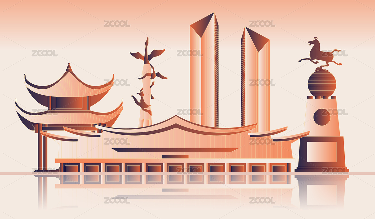 衡阳地标建筑（主预览-8345336） - 未分类 - 站酷设计师LIUXWEN原创素材 - 站酷ZCOOL