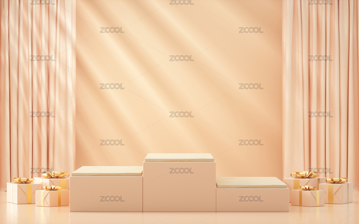 3D展臺(tái)電商展促銷禮盒場景（主預(yù)覽-8830237） - 未分類 - 站酷設(shè)計(jì)師老虎妹視覺原創(chuàng)素材 - 站酷ZCOOL