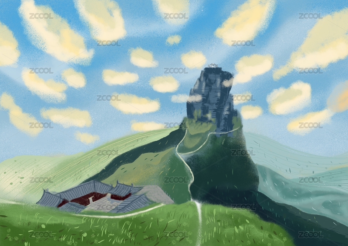 晴空萬里的貴州風光梵凈山景色（主預(yù)覽-3207442） - 未分類 - 站酷設(shè)計師胡籽魚原創(chuàng)素材 - 站酷ZCOOL