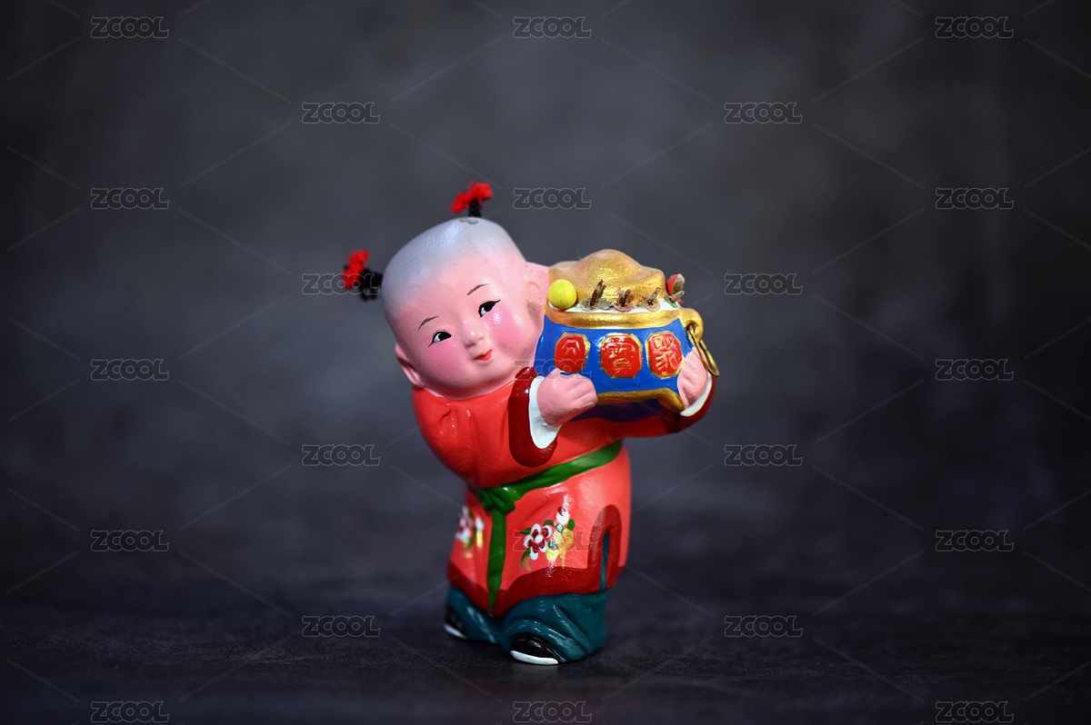 身穿中国传统服饰的儿童泥塑工艺品（主预览-5965108） - 未分类 - 站酷设计师字游哉原创素材 - 站酷ZCOOL