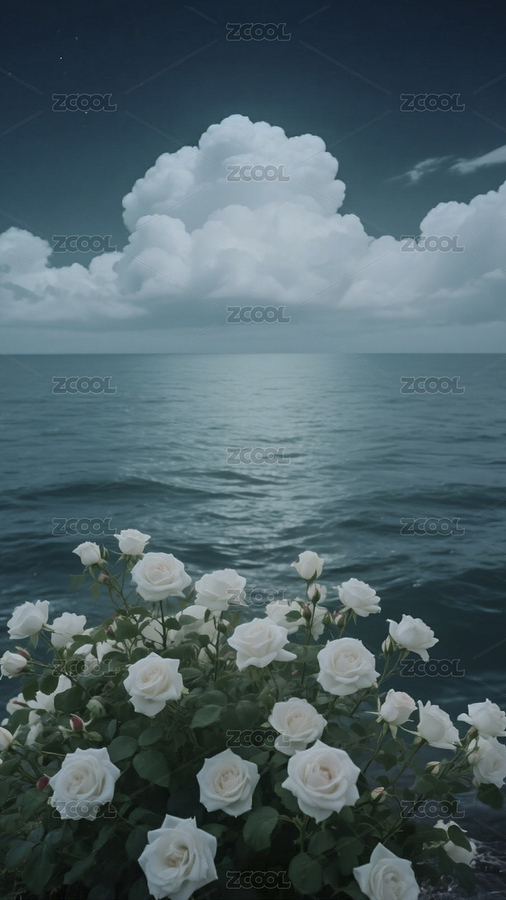 海邊月夜的白色花簇（主預(yù)覽-10968536） - 未分類 - 站酷設(shè)計(jì)師旋木與光影原創(chuàng)素材 - 站酷ZCOOL