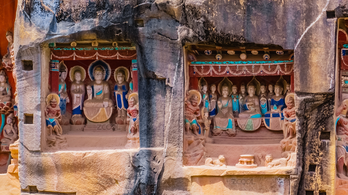 中国四川省巴中市南龛山摩崖石窟菩萨雕像（主预览-11194040） - 未分类 - 站酷设计师赞赞尼原创素材 - 站酷ZCOOL