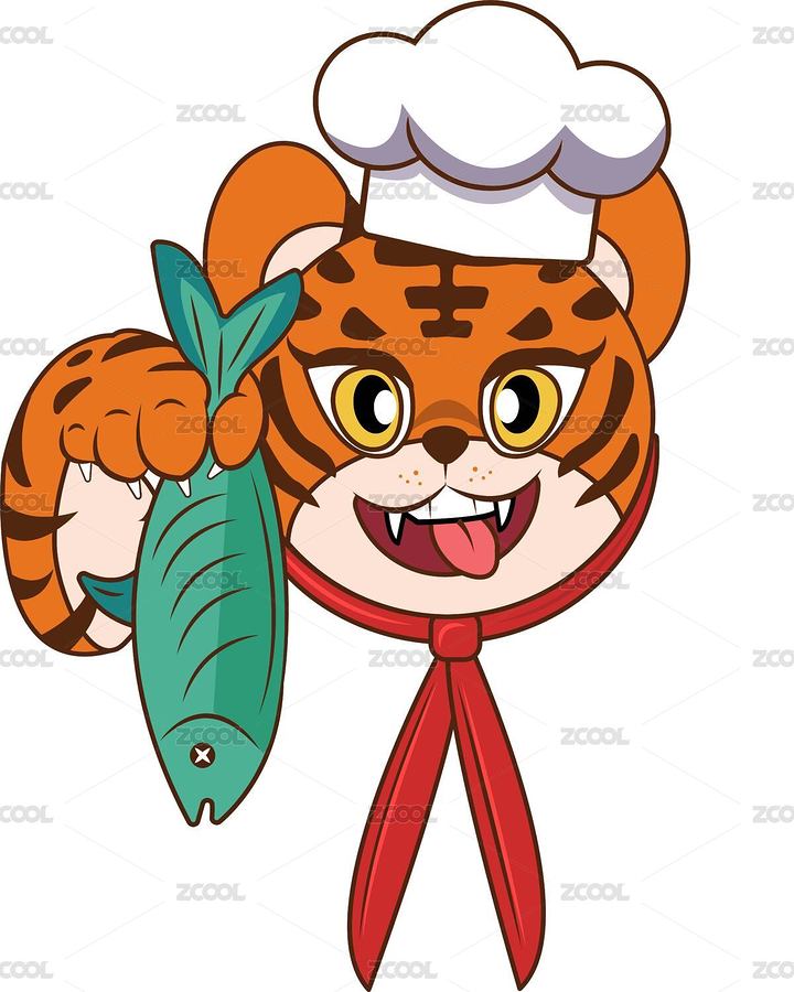 虎大廚拿著魚矢量插畫（主預(yù)覽-4586732） - 未分類 - 站酷設(shè)計(jì)師還不夠原創(chuàng)素材 - 站酷ZCOOL