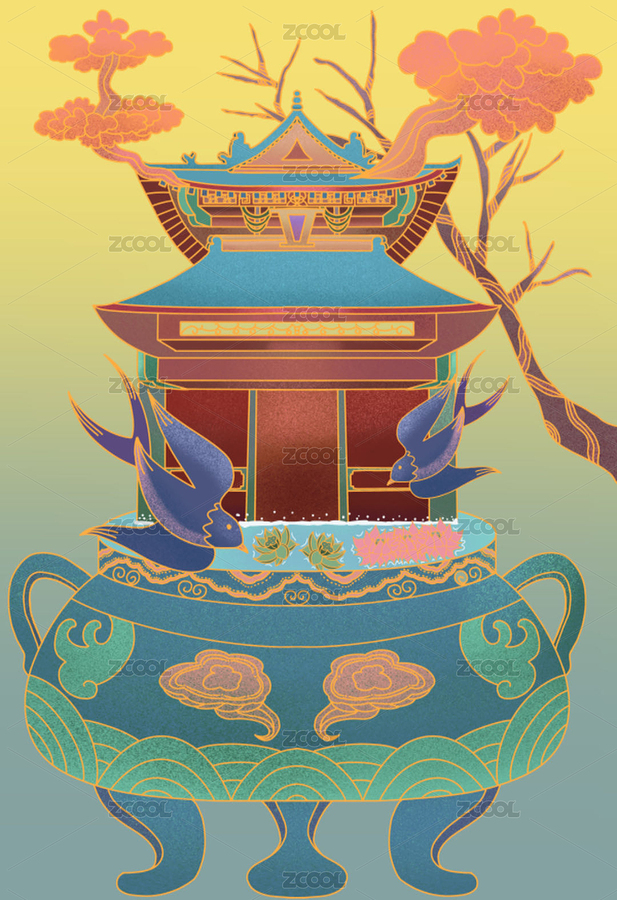 飛燕枯樹（主預覽-1864067） - 未分類 - 站酷設計師怦然欣動原創(chuàng)素材 - 站酷ZCOOL