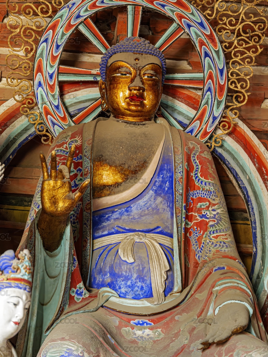 山西省忻州市五台县佛光寺东大殿雕塑