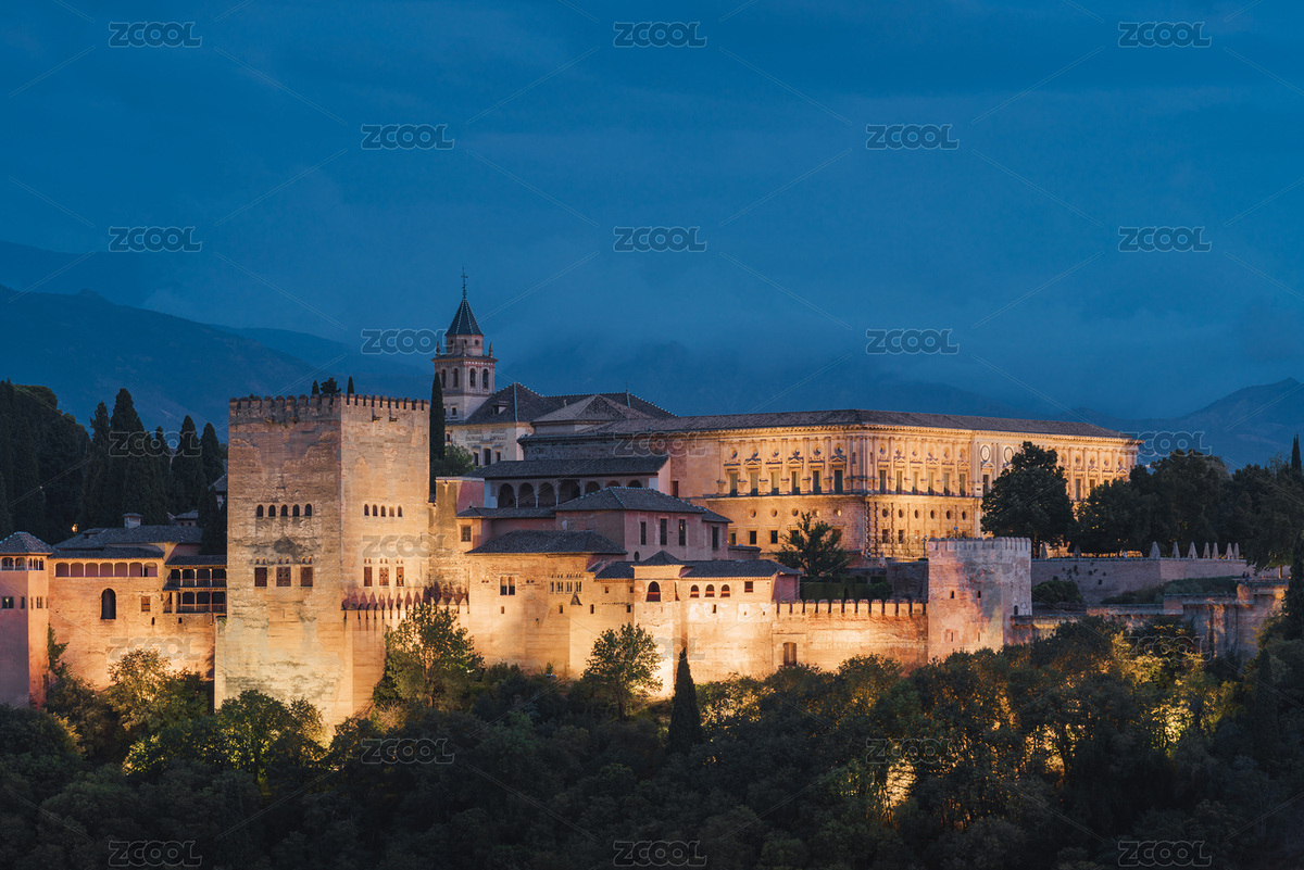 西班牙格拉納達(dá)阿爾罕布拉宮黃昏全景（主預(yù)覽-3326443） - 未分類 - 站酷設(shè)計(jì)師北斗星云原創(chuàng)素材 - 站酷ZCOOL