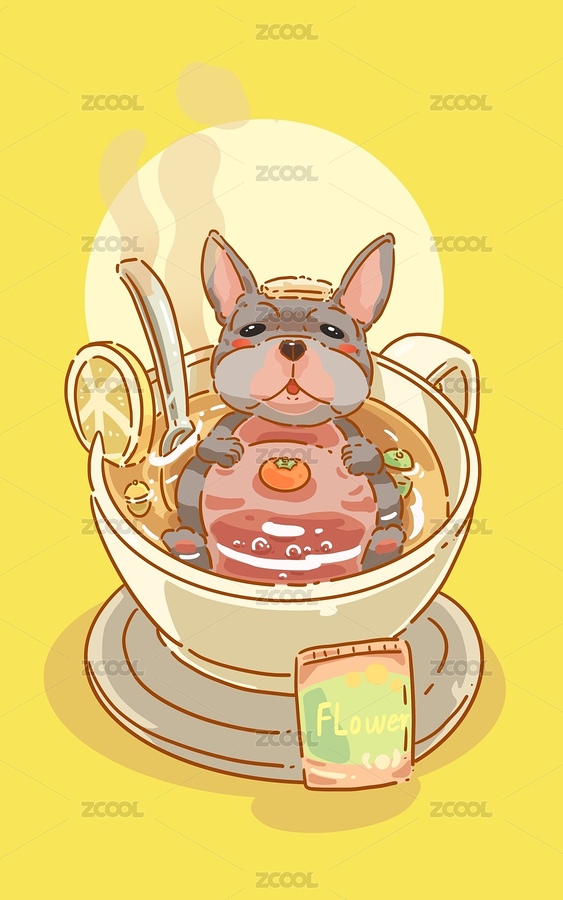 小狗插画（主预览-12603158） - 未分类 - 站酷设计师岚封侯原创素材 - 站酷ZCOOL