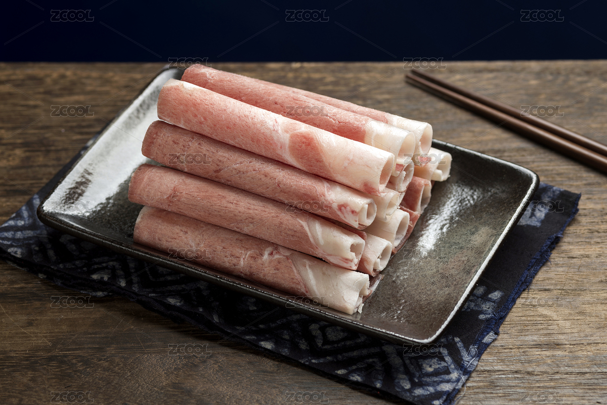 一盤(pán)羊肉片擺放在桌面上特寫(xiě)（主預(yù)覽-9035546） - 未分類(lèi) - 站酷設(shè)計(jì)師金翅大鵬原創(chuàng)素材 - 站酷ZCOOL