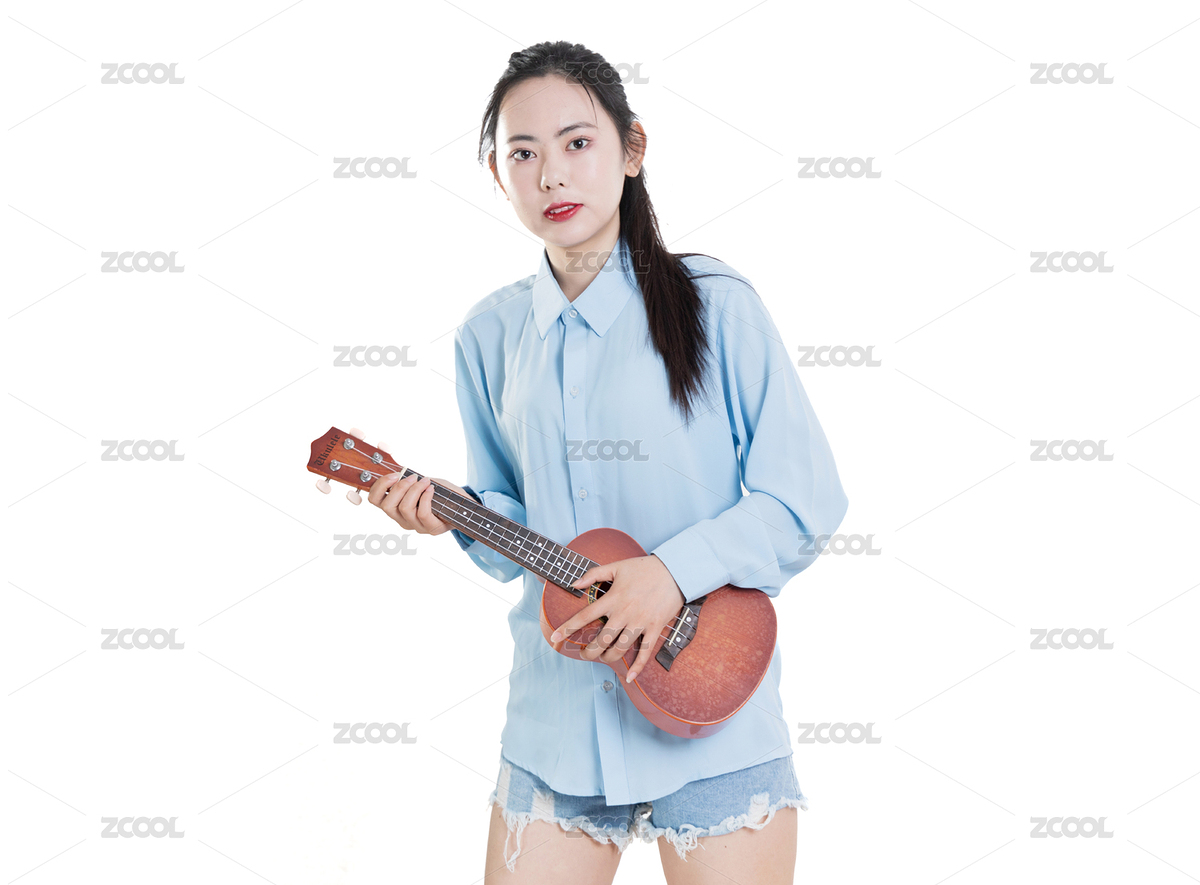 使用尤里克克樂器的藍(lán)色襯衫女孩（主預(yù)覽-4376102） - 未分類 - 站酷設(shè)計(jì)師斯梅工原創(chuàng)素材 - 站酷ZCOOL
