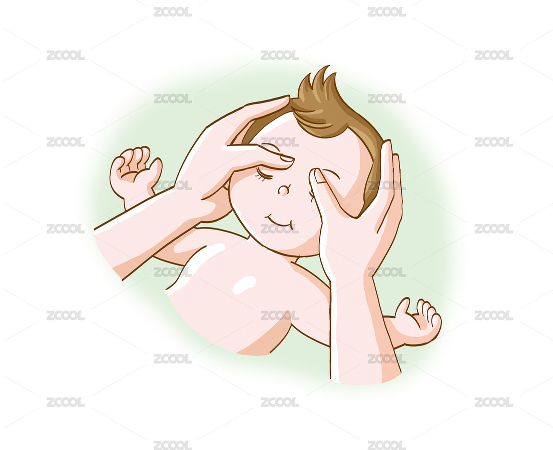 給寶寶做親子撫觸操，親撫寶寶額頭及眉部（主預覽-3088120） - 未分類 - 站酷設計師playthink原創(chuàng)素材 - 站酷ZCOOL